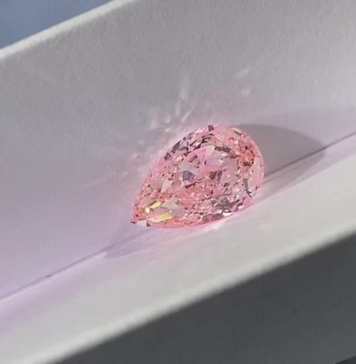 VS1-VVS1 rosa fatto laboratorio Diamond Pear Modified Brilliant Cut 1.1ct-1.5ct