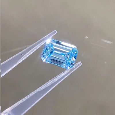Emerald Cut VS2 Laboratory Grown Blue CVD Diamonds 1ct Gioielli Decorazioni
