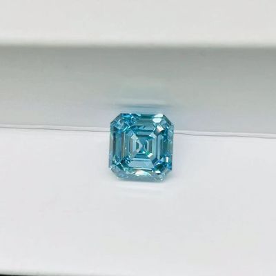 Asscher ha tagliato il carati sintetico blu di Diamond Lab Engineered Diamonds 1-2