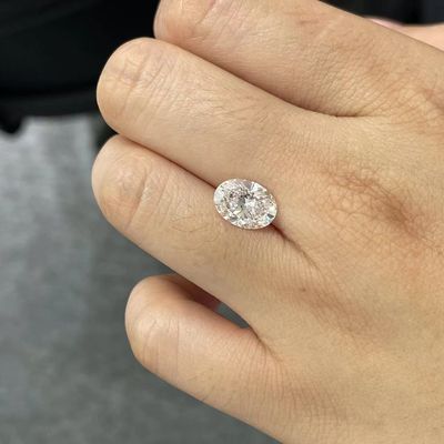 Diamanti sintetici sciolti VVS-VS di ovale delle decorazioni 1-1.99Carat dei gioielli