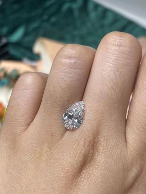 Multi coltivazione bianca a forma di pera del diamante sviluppata 1.58ct di CVD di dimensione laboratorio