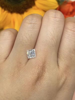 1-1.99Carat principessa sciolta incolore Cut Lab Grown Diamond Studs