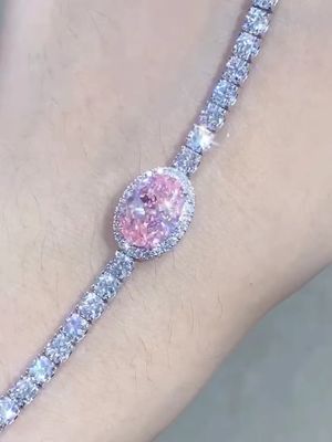 2.87ct Diamante rosa Braccialetto da tennis Diamanti sintetici