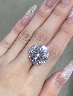 Grandi dimensioni 7ct di laboratorio creato diamanti bianchi colore G rotondo taglio brillante per collare