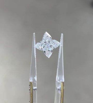 Diamanti di laboratorio CVD IGI Certificato Diamanti sintetici Quattro foglie di trifoglio Collare anello