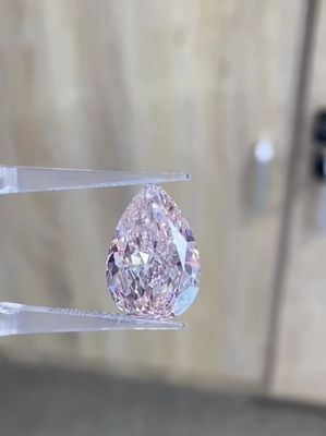 4CT Pear Cut Lab Cresciuto Diamanti rosa per gioielleria Decorazioni Colletti Anelli Pendente