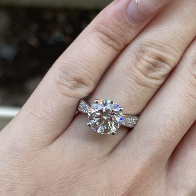 Anelli di diamanti coltivati in laboratorio in oro reale 18K certificati IGI per il matrimonio di fidanzamento