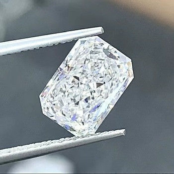 Grande CVD Diamond Radiant Shape Synthetic sviluppato laboratorio 4.0ct 4.5ct
