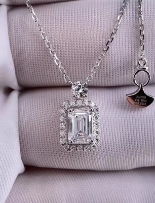 Emerald Lab Creato Diamante Pendente Collare Diamante Lab Gioielli Pendente