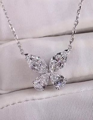 Laboratorio farfalla creato pendente di diamanti collana laboratorio gioielli di diamanti pendente