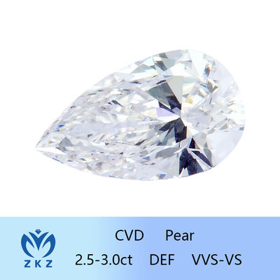 2.5ct-3ct sintetico come coltivato in laboratorio CVD coltivato in laboratorio Diamante sciolto perra tagliata Diamante