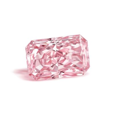 1.13ct Fancy Light Pink Radiant Shape Lab Creato Diamante VVS Materiale di Carbonio con Certificato IGI