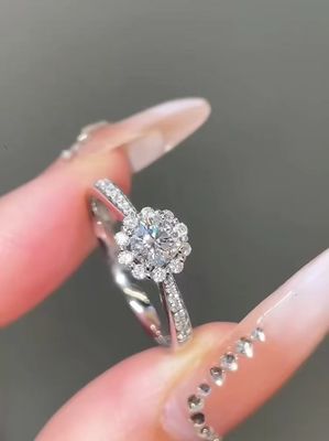Fiore solare laboratorio cresciuto anelli di diamanti regalo proposta di fidanzamento anelli di nozze