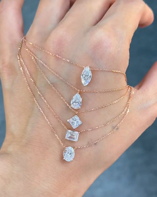 Collare di diamanti di laboratorio di forma di lusso Colletto di diamanti di pendente di moda Gioielli di diamanti